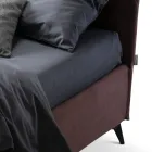 Letto Matrimoniale 160x190 con Linee Ricurve e Doppia Fascia Trapuntata - Gioie Viadurini