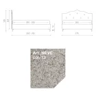 Letto Matrimoniale 160x190 con Testata a Balza Perimetrale e Bottoni - Riposo Viadurini