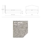 Letto Matrimoniale 160x190 con Testata a Balza Perimetrale Made in Italy - Riposo Viadurini
