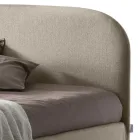 Letto Matrimoniale 160x190 con Testata a Linee Ricurve Made in Italy - Oriente Viadurini