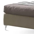 Letto Matrimoniale 160x190 con Testata a Linee Ricurve Made in Italy - Oriente Viadurini