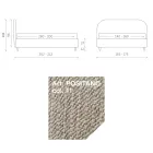 Letto Matrimoniale 160x190 con Testata a Linee Ricurve Made in Italy - Oriente Viadurini