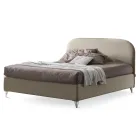 Letto Matrimoniale 160x190 con Testata a Linee Ricurve Made in Italy - Oriente Viadurini