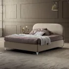 Letto Matrimoniale 160x190 con Testata a Linee Ricurve Made in Italy - Oriente Viadurini