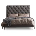 Letto Matrimoniale 160x190 con Testata Alta e Trapuntata Made in Italy - Sallie Viadurini
