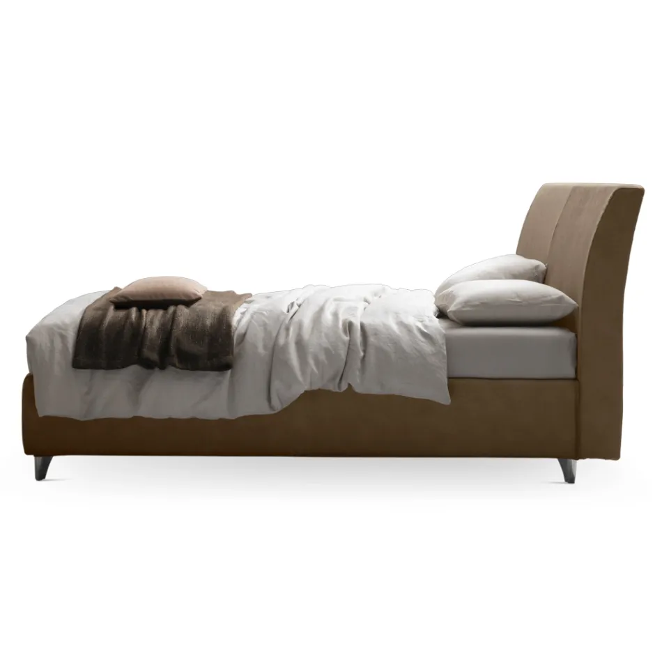 Letto Matrimoniale 160x190 con Testata Curva e di Importante Spessore - Magie Viadurini