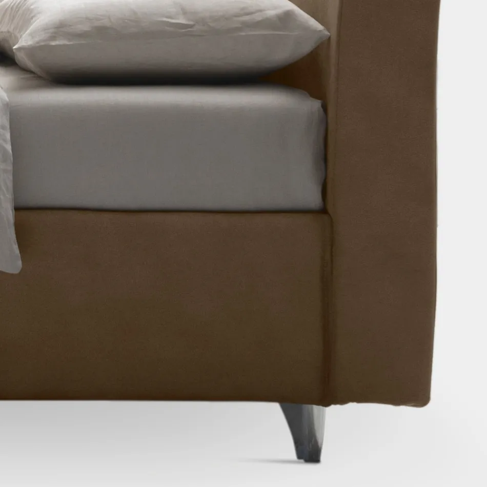 Letto Matrimoniale 160x190 con Testata Curva e di Importante Spessore - Magie Viadurini
