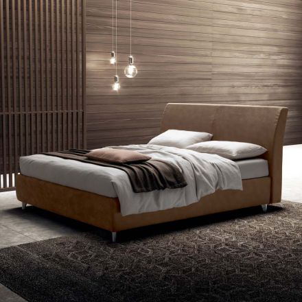Letto Matrimoniale 160x190 con Testata Curva e di Importante Spessore - Magie Viadurini