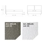 Letto Matrimoniale 160x190 con Testata Divisa Centralmente Made in Italy - Celesti Viadurini