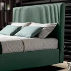 Letto Matrimoniale 160x190 con Trapuntatura a Fasce Strette Multi-Righe - Meduse Viadurini