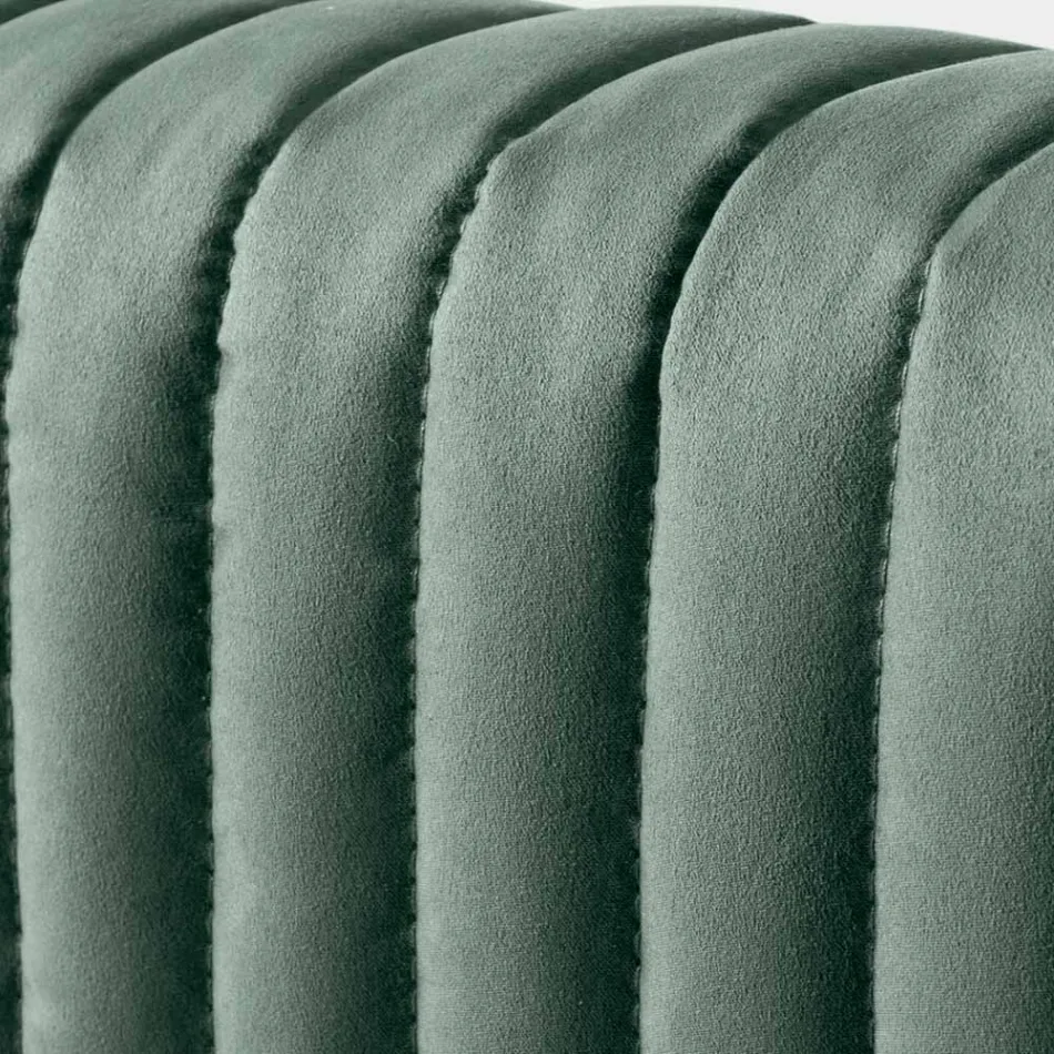 Letto Matrimoniale 160x190 con Trapuntatura a Fasce Strette Multi-Righe - Meduse Viadurini