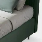 Letto Matrimoniale 160x190 con Trapuntatura a Fasce Strette Multi-Righe - Meduse Viadurini