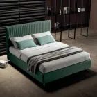Letto Matrimoniale 160x190 con Trapuntatura a Fasce Strette Multi-Righe - Meduse Viadurini