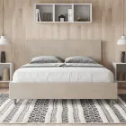 Letto Matrimoniale 160x200 cm con Testata in Microfibra Made in Italy - Pallone Viadurini