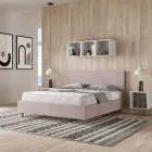 Letto Matrimoniale 160x200 cm con Testata in Microfibra Made in Italy - Pallone Viadurini