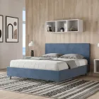 Letto Matrimoniale 160x200 cm con Testata in Microfibra Made in Italy - Pallone Viadurini