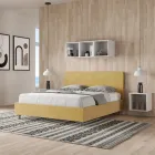 Letto Matrimoniale 160x200 cm con Testata in Microfibra Made in Italy - Pallone Viadurini