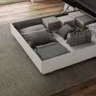 Letto Matrimoniale 160x200 cm con Testata in Similpelle Made in Italy - Pallone Viadurini