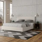 Letto Matrimoniale 160x200 cm con Testata in Similpelle Made in Italy - Pallone Viadurini