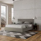 Letto Matrimoniale 160x200 cm con Testata in Similpelle Made in Italy - Pallone Viadurini