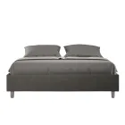 Letto Matrimoniale 160x200 cm Rivestito in Microfibra Made in Italy - Atleta Viadurini