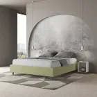 Letto Matrimoniale 160x200 cm Rivestito in Microfibra Made in Italy - Atleta Viadurini