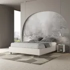 Letto Matrimoniale 160x200 cm Rivestito in Similpelle Made in Italy - Atleta Viadurini