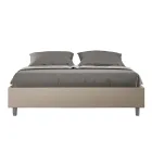 Letto Matrimoniale 160x200 cm Rivestito in Similpelle Made in Italy - Atleta Viadurini