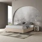 Letto Matrimoniale 160x200 cm Rivestito in Similpelle Made in Italy - Atleta Viadurini