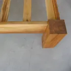Letto Matrimoniale 160x200 Realizzato in Legno Teak Massello - Affresco Viadurini