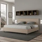 Letto Matrimoniale 180x200 cm con Testata in Similpelle Made in Italy - Pallone Viadurini