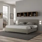 Letto Matrimoniale 180x200 cm con Testata in Similpelle Made in Italy - Pallone Viadurini