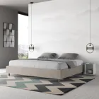 Letto Matrimoniale 180x200 cm Rivestito in Microfibra Made in Italy - Atleta Viadurini