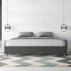 Letto Matrimoniale 180x200 cm Rivestito in Microfibra Made in Italy - Atleta Viadurini