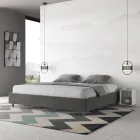 Letto Matrimoniale 180x200 cm Rivestito in Microfibra Made in Italy - Atleta Viadurini