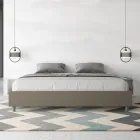 Letto Matrimoniale 180x200 cm Rivestito in Similpelle Made in Italy - Atleta Viadurini