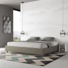 Letto Matrimoniale 180x200 cm Rivestito in Similpelle Made in Italy - Atleta Viadurini