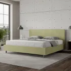 Letto Matrimoniale 190x200 cm con Testata in Microfibra Made in Italy - Pallone Viadurini
