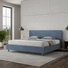 Letto Matrimoniale 190x200 cm con Testata in Microfibra Made in Italy - Pallone Viadurini