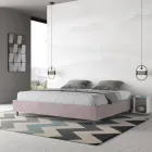 Letto Matrimoniale 190x200 cm Rivestito in Microfibra Made in Italy - Atleta Viadurini