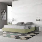 Letto Matrimoniale 190x200 cm Rivestito in Microfibra Made in Italy - Atleta Viadurini