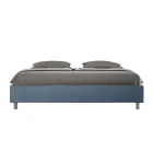 Letto Matrimoniale 200x200 cm Rivestito in Microfibra Made in Italy - Atleta Viadurini