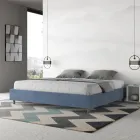 Letto Matrimoniale 200x200 cm Rivestito in Microfibra Made in Italy - Atleta Viadurini