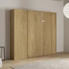Letto Matrimoniale a Scomparsa Verticale con Colonna  - Magicompare Viadurini