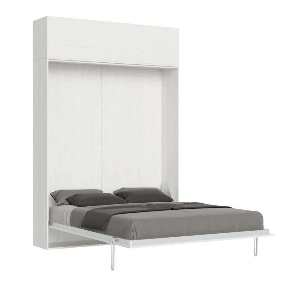 Letto Matrimoniale a Scomparsa Verticale con Pensile  - Magicompare Viadurini