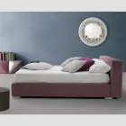 Letto Matrimoniale Basso con Box in Tessuto o Ecopelle Made in Italy – Soraia Viadurini