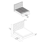 Letto Matrimoniale Capitonné con Contenitore Opzionale Made in Italy - Sciocco Viadurini