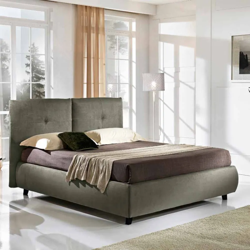 Letto matrimoniale con box contenitore alzante 160x190/200 cm Nina Viadurini