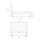 Letto Matrimoniale con Box Contenitore e Rete 160x190 Made in Italy - Sallie Viadurini