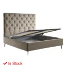 Letto Matrimoniale con Box Contenitore e Rete 160x190 Made in Italy - Sallie Viadurini
